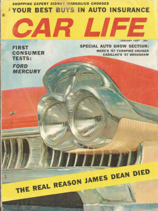 CAR LIFE 1957 JAN - CADDY BROUGHAM, TURNPIKE CRUISER, JAMES DEAN*
